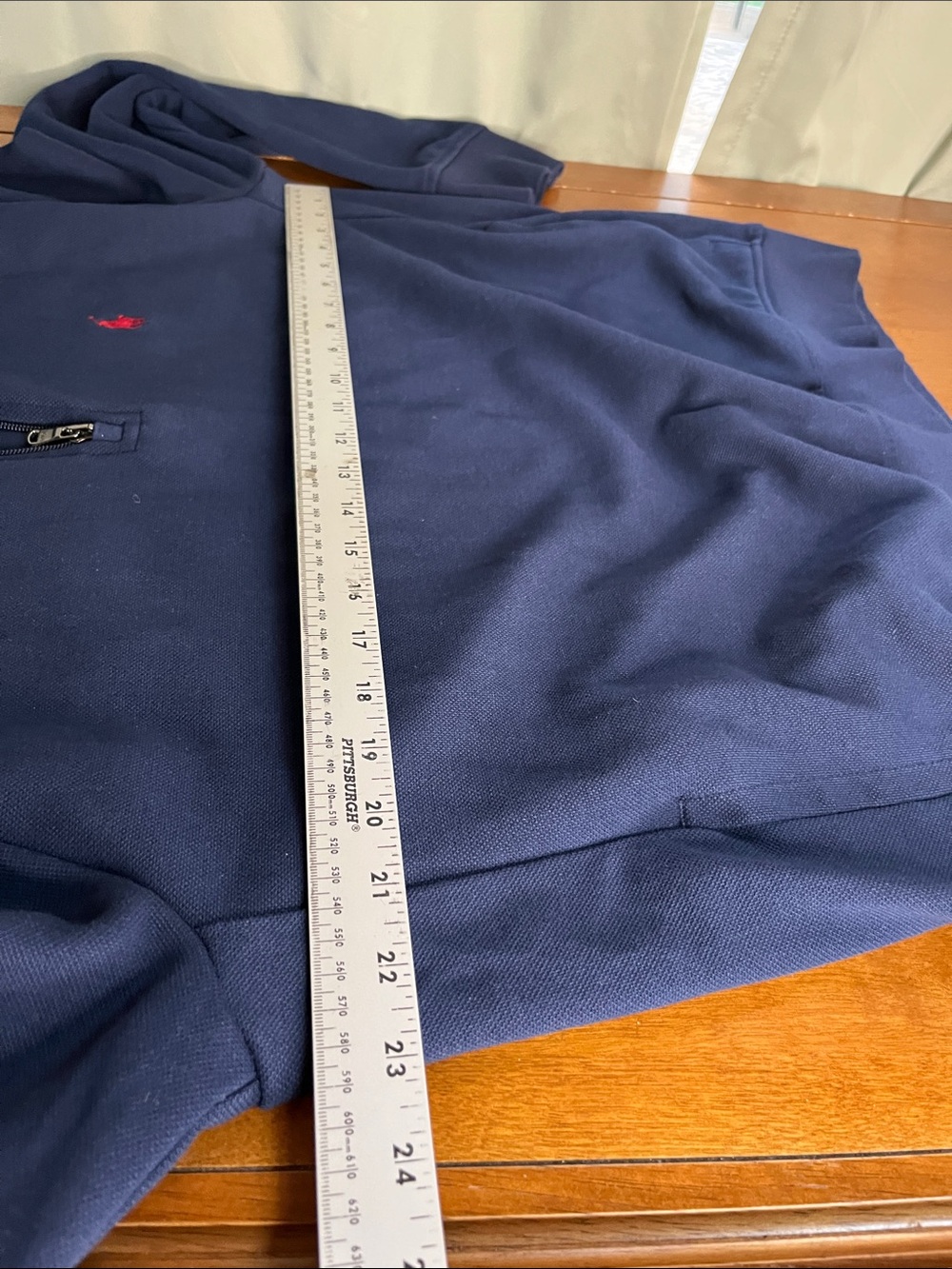 Polo by Ralph Lauren Navy Half-Zip Pullover with Red Pony - Picture 5 of 7